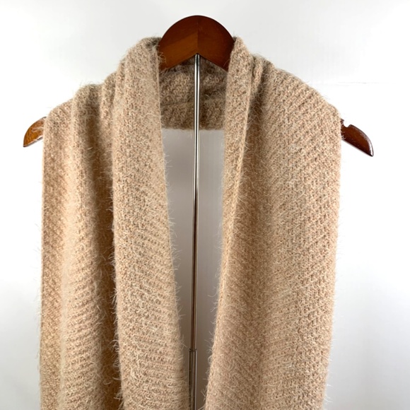 CHIC Beige/powder pink buttery soft winter sweater schal /scarf cottagecore boho - Picture 3 of 10
